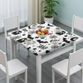 thumbnail image 3 of Happy Halloween Table Cloth with Elastic Edge Wrinkle Resistant Washable Pumpkin Skull Bat Spider Square Table Covers Table Cover for Halloween Background Indoor and Outdoor Birthday (36x36in), 3 of 6