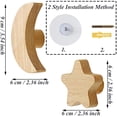 thumbnail image 2 of Gancho de madera de 2 piezas, gancho para abrigos de pared, ganchos para abrigos de madera natural, gancho de pared de madera hecho a mano moderno natural para colgar ropa, sombrero, bufandas, auricu JAMW Sencillez, 2 of 5