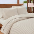 thumbnail image 3 of Coastal Living Tropical Luxe Linen 3-Piece Quilt Set, Full/Queen, Natural Beige, Cotton-Linen Blend, 3 of 13
