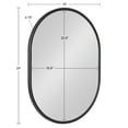 thumbnail image 5 of Kate and Laurel Caskill Modern Oval Mirror, 18" x 24", Black, Capsule-Shaped Accent Mirror for Entryway, Living Room, or Bathroom, 5 of 7