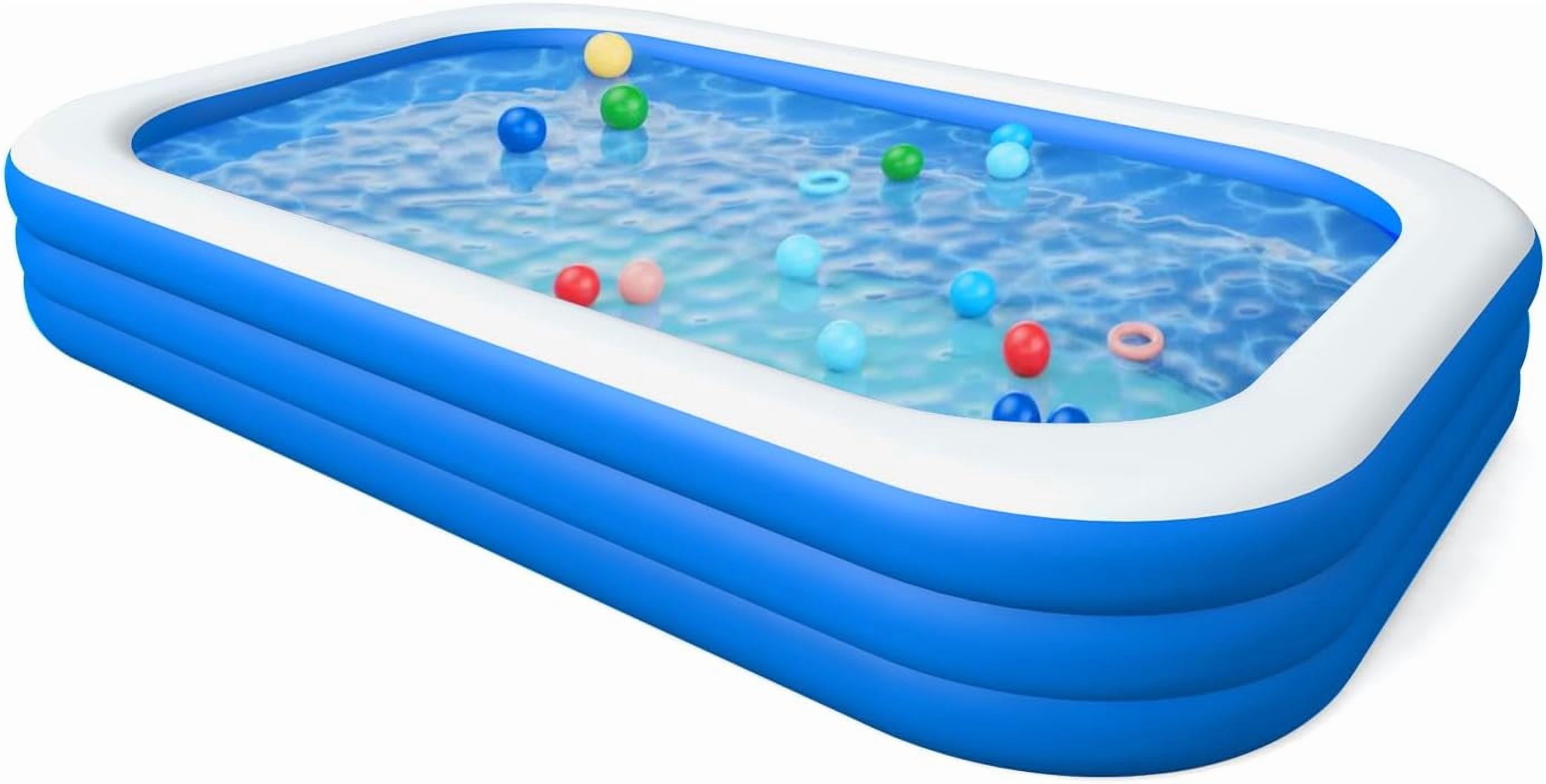 Inflatable Swimming Pool, Large Blow up Pool, Above Ground Swimming Pool for Family, Pools for Kid, Full-Sized Inflatable Pool for Toddler for Outdoors, Backyard