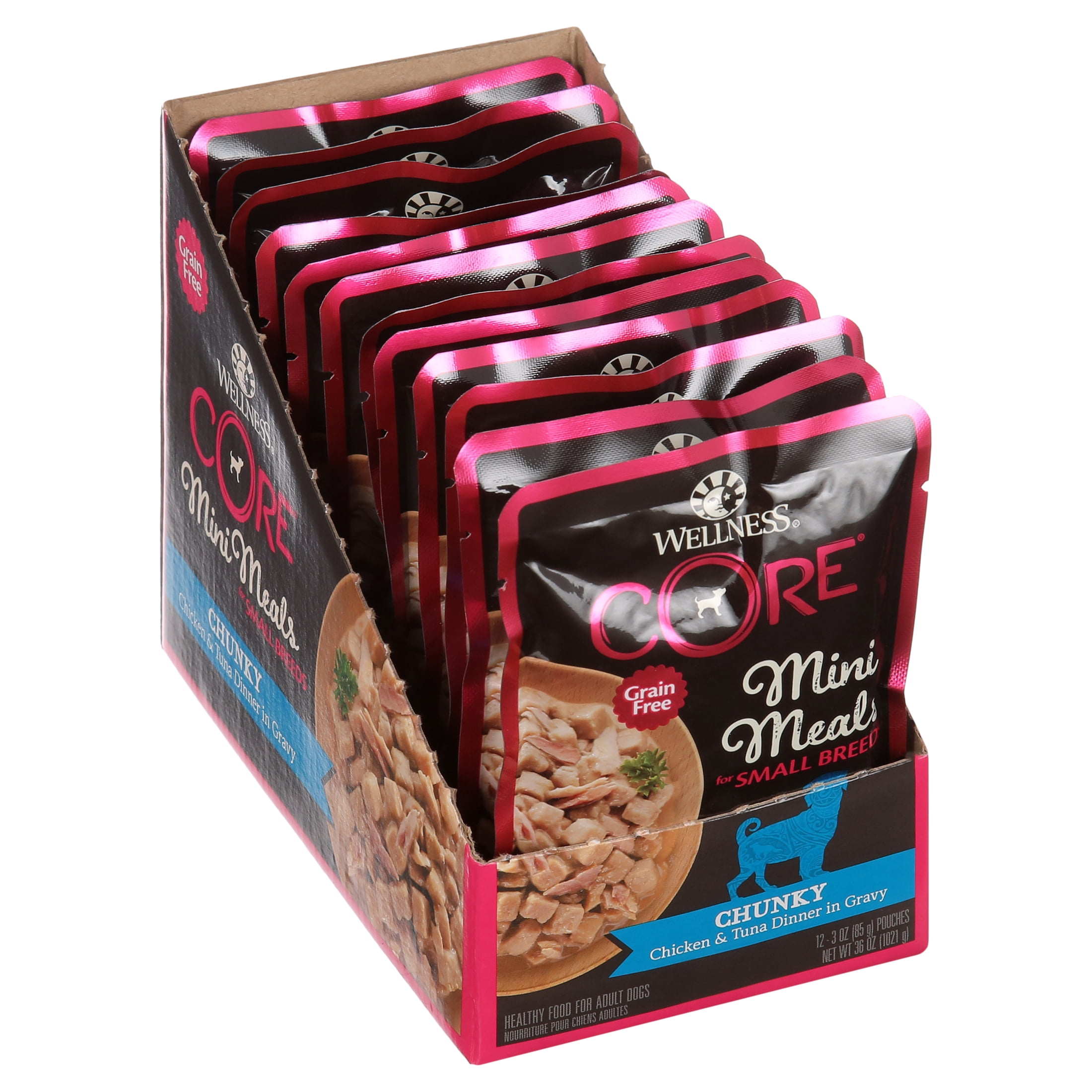 Wellness core chunky top centers dog food