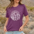 thumbnail image 4 of WEAIXIMIUNG T-Shirt à Manches Courtes Col Rond Imprimé Couleur Unie Mode Décontractée pour Femmes pour la Saint-Valentin, 4 of 5