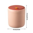 thumbnail image 3 of Compact Press-Top Small Trash Can for Desk Office Use with Lid, Durable Plastic Mini Wastebasket for Home Living Room Bedroom Car, Space-Saving Odor-Control Design(Pink)，Hulucky, 3 of 8