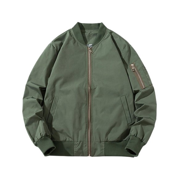 QHFBli Vintage Men's Casual Jacket Men's Lightweight Casual Jacket for Spring Autumn Outdoor Windbreaker Coat