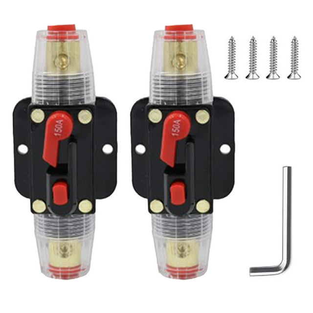 Interrupteur de Disjoncteur pour Système 12 V-24 V Supporte la Réinitialisation Automatique Étanche