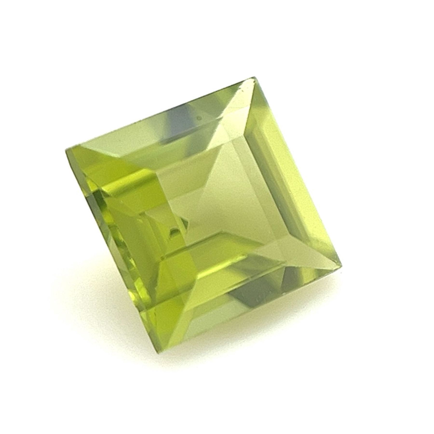 Certified Genuine 1.5 Carat Peridot Square Shape Step Cut 7x7 mm Loose Gemstone August Birthstone