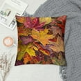 thumbnail image 2 of Pratyus Leaves Colors Harvest Square Pillow Cover Case for Cushions Sofa Bed Outdoor Decoration Aesthetic Decorative Autumn Pillow Case 1PC 24x24in, 2 of 5