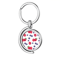 thumbnail image 1 of Blueberry Fraise Fruit Illustration Pattern Rotation Porte-Clés en Métal Porte-Clés, 1 of 2