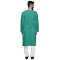thumbnail image 3 of Atasi Kurta Ethnique à Manches Longues en Coton Uni, 3 of 5