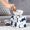 thumbnail image 6 of Naloa Cute Cartoon Dinosaurs Tissue Box CoverLeather Tissue Holder Square Facial Tissue Case Facial Paper Organizer Dispenser for Bathroom, Vanity Countertop, Tabletop, Car, 6 of 8