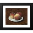 thumbnail image 2 of Henri Fantin-Latour 14x12 Black Modern Framed Museum Art Print Titled - Three Peaches on a Plate (1868), 2 of 5