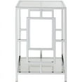 thumbnail image 2 of Convenience Concepts Town Square Chrome End Table, Clear Glass/Chrome Frame, 2 of 6