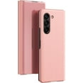 thumbnail image 3 of Mirror Flip Case for Samsung Galaxy Z Fold5 Support Wireless Charging, Clear View Window with Kickstand Thin Ultra Phone Case for Samsung Galaxy Z Fold 5 QH Rose Gold, 3 of 14