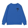 thumbnail image 4 of Povozer Boys Crewneck Sweatshirt Fleece Sweatshirts Long Sleeve Basic Pullover Soft Warm Thin Fleece for Kids(Blue,11-12 Years), 4 of 4