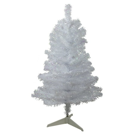 3' White Iridescent Pine Artificial Christmas Tree -