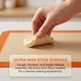 thumbnail image 3 of REGALWOVEN 3 Pcs Silicone Pastry Mat, Non Stick Baking Mat with Measurements, Heat Resistant Dough Rolling Baking Sheet Thick Orange 16.5x11.6in, 3 of 5