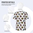 thumbnail image 4 of Balery Bulldog Sunglasses Face Baseball Jersey for Men Casual Button Down Shirts Short Sleeve Active Team Sports Uniform-Medium, 4 of 9
