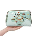 thumbnail image 4 of Naloa World Travel Map Leather Makeup Bag for Purse Travel, Portable Small Cosmetic Organizer for Women and Girls, Make up Bag with Zipper, 4 of 8