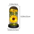 thumbnail image 3 of PATLOLLAV Sunflower Gifts for Women, Sunflowers Artificial Flowers in Glass Dome with LED Strip, Birthday Gifts for Mom & Grandma, Sunflower Decor on Mother's Day, Christmas, Valentine's Day&nbsp;, 3 of 6