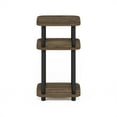 thumbnail image 4 of Furinno Just 3-Tier Turn-N-Tube Curve End Table, Side Table, 1-Pack, Columbia Walnut/Black, 4 of 6