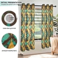 thumbnail image 3 of Yayeee Window Curtains Light Filtering 63"x42" Grommet Panel Pair Home Living Room Decor, Geometric Patterns, 3 of 7
