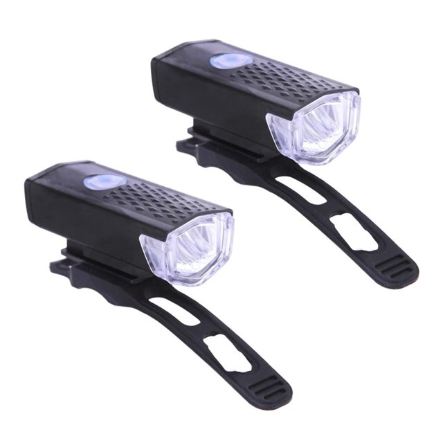 2x Luz de Recargable USB, Tiempo de Ejecución 3 de tiempo de tiempo de Delanteros Súper LED, 3 Modos de lámpara para Las s, Mont