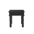 thumbnail image 5 of Pemberly Row Contemporary Carved Solid Wood End Table in Black, 5 of 5