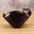 thumbnail image 3 of Tarjetero Organizador Porta Tarjetas Multi Ranuras Marron, 3 of 5