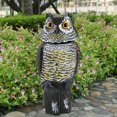 FACEGA Owl Decoy 360 Rotate Head to Scare Birds, Scarecrow Owl Decoy