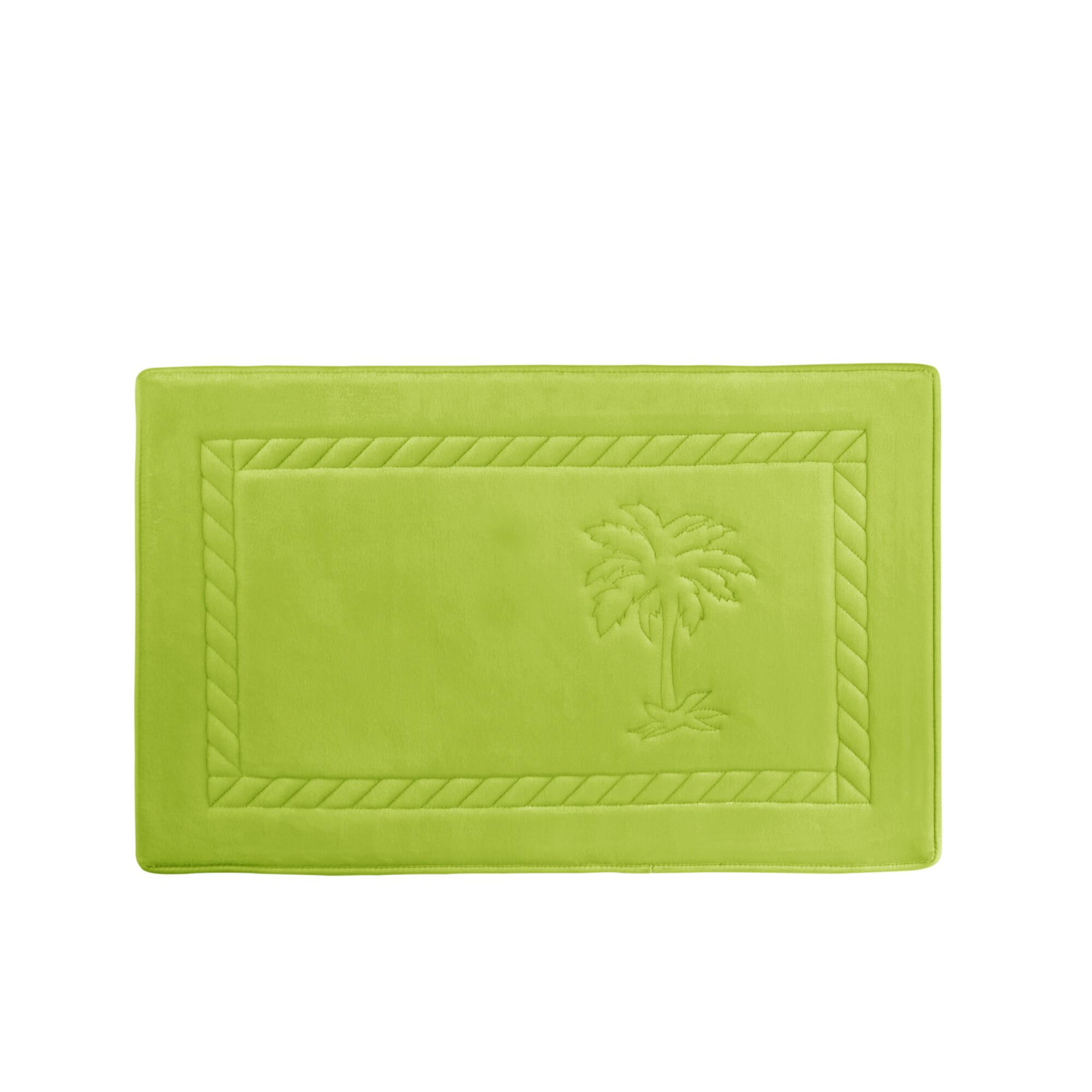 Northeast Home Goods Palm Tree Sculpted Memory Foam Bath Mat, 32Inch x