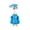 Blue, variant on 23 inch Porch Goose Raincoat Umbrella Outfit Set, Floral Dress Statue Apparel, Spring Summer Patio Goose Costume for Lawn Outdoor Garden Decor