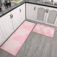 thumbnail image 2 of Pink Floral and Petal Pattern Kitchen Rugs Sets Of 2,Anti Fatigue Kitchen Mat Rugs Non Slip Washable,Decorative Kitchen Floor Mats for Kitchen,Sink,Laundry,17"x30"+17"x47", 2 of 7