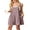 06-Purple Pink, variant on Women's Rompers summer sleeveless short Jumpsuits Button adjustment with pocket Dark Green Pane S