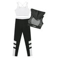 thumbnail image 4 of YONGHS Kids Girls Hip Hop Jazz Dance Outfits Athletic Gym Fitness Sportswear Gymnastics Suit White 8, 4 of 7