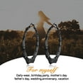 thumbnail image 4 of U7 Black Big Hoops Bamboo Earring 80mm Chunky Women's Earrings Stainless Steel Hoops Gift Christmas Jewelry, 4 of 7