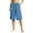 Blue, variant on Utoimkio Elastic Waist Textured Culottes for Women Casual Loungewear Shorts with Tassel Drawstrings