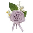 thumbnail image 2 of Boutonniere for Men,1pcs Groom Groomsmen Boutonniere,Artificial Flowers for Wedding Decor/Prom,for Festive Celebrations Wedding Atmospheres Elegant Flower(Purple), 2 of 9
