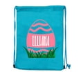 thumbnail image 2 of Personalized Easter Basket Bags, Cotton Drawstring Backpacks Custom Easter Bags - Wavy Lines Egg, 2 of 2