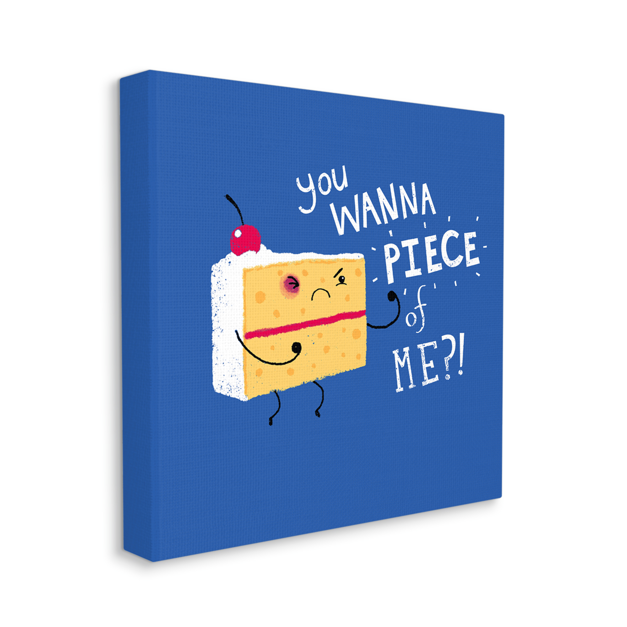 Stupell Industries Wanna Piece Of Me Punk Cake Slice Dessert Typography Canvas Wall Art, 36 x 36, Design by Michael Buxton