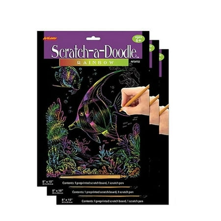 Scratch Art Doodle Pad - ArtLover Rainbow Scratch-a-doodle