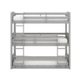 thumbnail image 2 of Living Essentials by Hillsdale Alexis Wood Arch Triple Twin Bunk Bed, Gray, 2 of 16