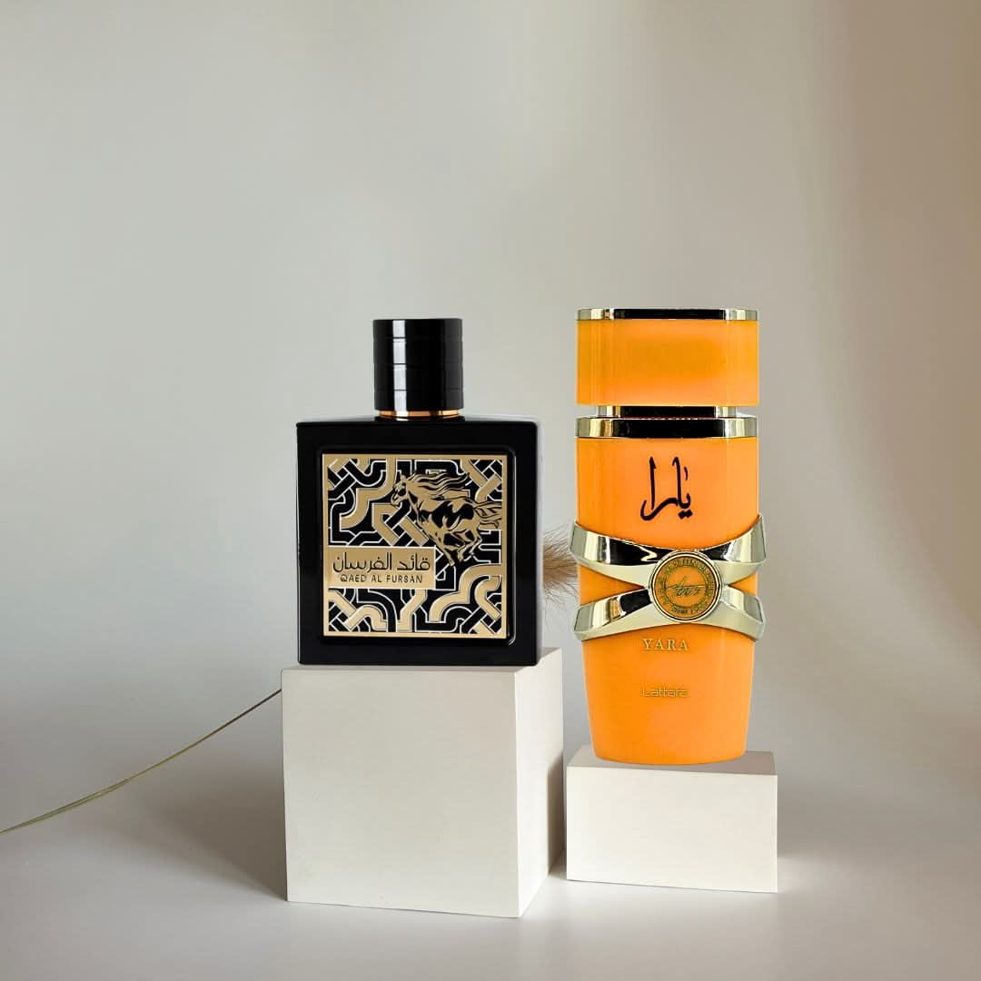 Qaed Al Fursan EDP Spray 90ML & Yara Tous EDP Spray 100ML By Lattafa | For Every Moment, The Ideal Fragrance Duo. (MAJESTIC BUNDLE)