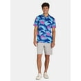 thumbnail image 2 of Birdie Bound Men's and Big Men’s Printed Golf Polo Shirt with UPF50+, Sizes S-3XL, 2 of 5