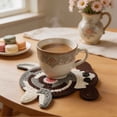 thumbnail image 4 of Posavasos de ganchillo con forma de perro, tela suave y absorbente, protege las superficies de derrames, ideal para tazas, vasos, cocina, sala de estar u oficina., 4 of 7