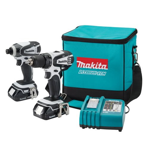 Makita LCT200W 18V Compact Lithium-Ion Cordless 2-Pc. Combo Kit