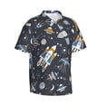 thumbnail image 2 of Daiia Space Cars Hawaiian Shirt for Men Gentle Cotton Regular Short Sleeve Casual-X-Large, 2 of 9