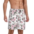 thumbnail image 2 of Sikiie Rose Flowers Mens Pajama Shorts, Lightweight Lounge Pant with Pockets Soft Sleep Pj Shorts for MenSmall, 2 of 6
