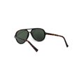 thumbnail image 4 of Tempered Glass Mens Racer Plastic Officer Style Sunglasses Tortoise Green, 4 of 4