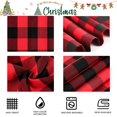 thumbnail image 4 of Christmas Checkered Square Tablecloth Stain Resistant Waterproof and Wrinkle Resistant Washable Soft Table Cloth Gingham Decorations for Dining Room and Outdoor , 43.3" x 43.3" Black and Red, 4 of 7